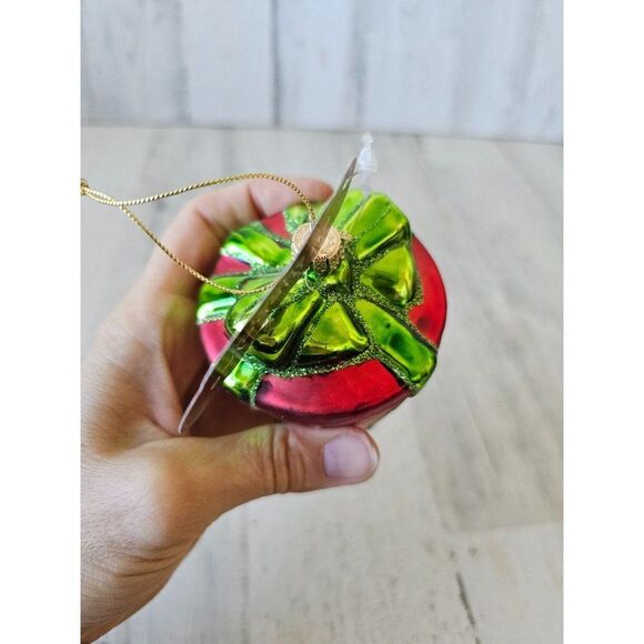 SOL OUT! St Nicholas Glass present ornament Xmas tree square - Picture 8 of 8